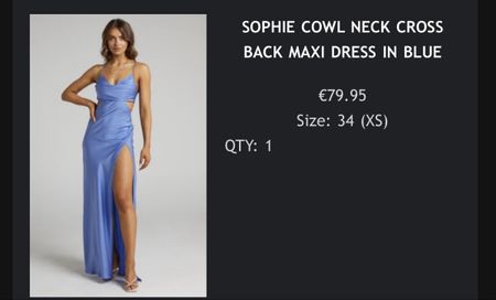 Maxi Showpo Kleid (blau Gr 34/ XS) - Wedding guest