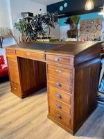 Bureau • Comptoir américain incliné XIXe • chêne massif •
