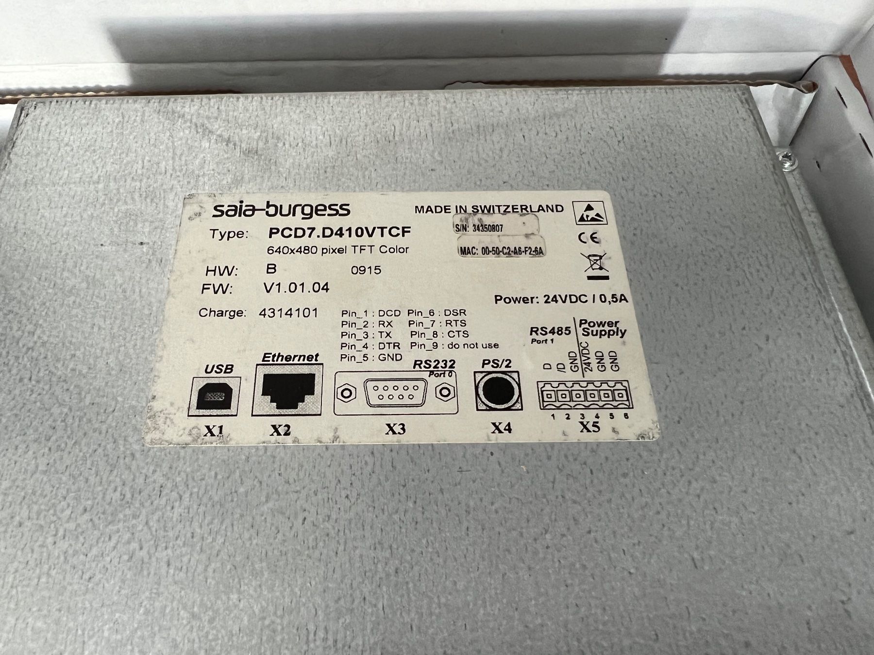 Steuerung: Saia Burgess Web Panel mit mikro Browser / PCD7.D410VTCF – Gebraucht aus Romanshorn von DonRicardoo 2