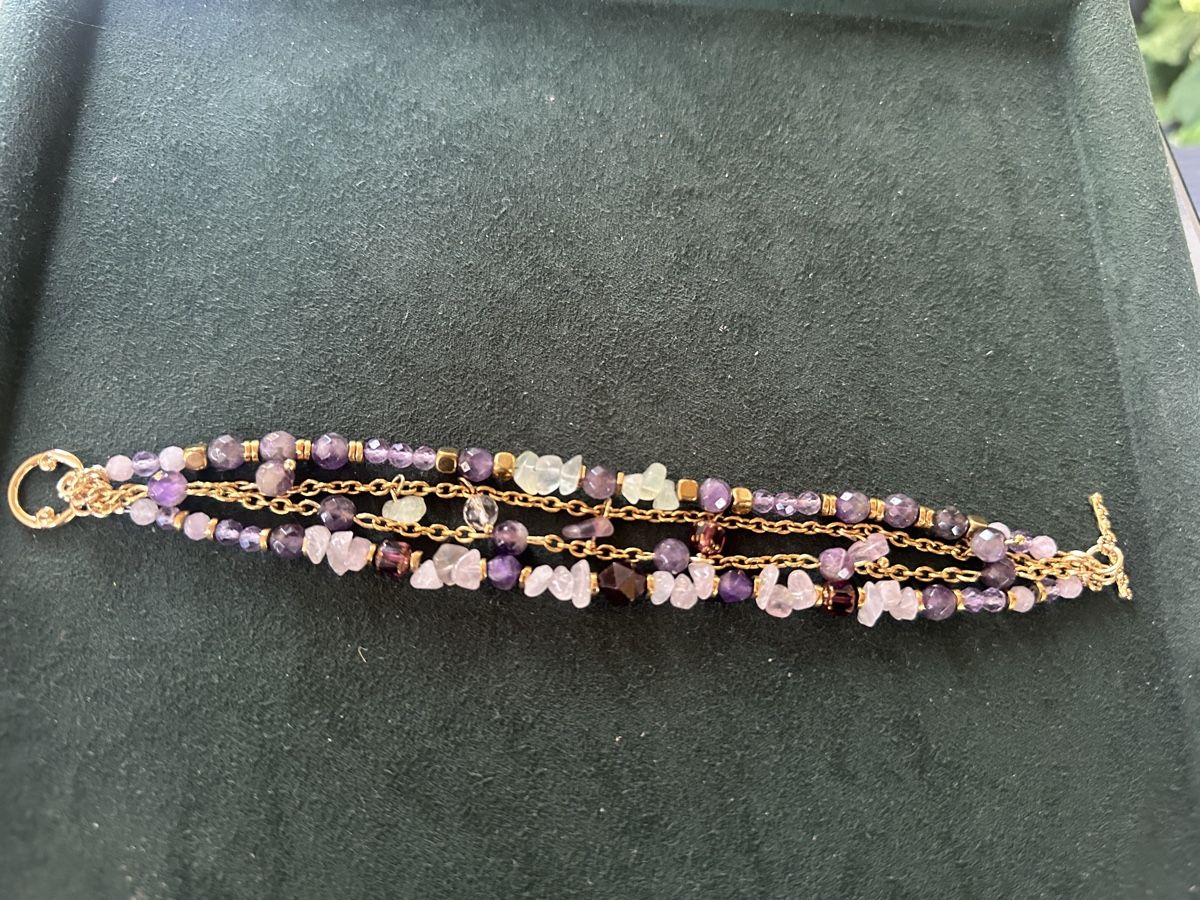 Bracciali & Braccialetti: Vierreihiges Armband mit Halbedelsteinen  – Nuovo e nell'imballaggio originale da Kriens venduto da Hortensie6 1