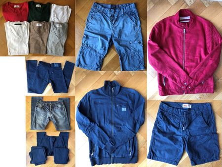 Lot de 30 habits (Chemises, pulls, short, polos, t-shirt)