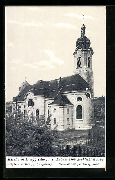 Cartoline postali: AK Brugg, Partie an der Kirche – Usato da Berlin venduto da bartko-reher