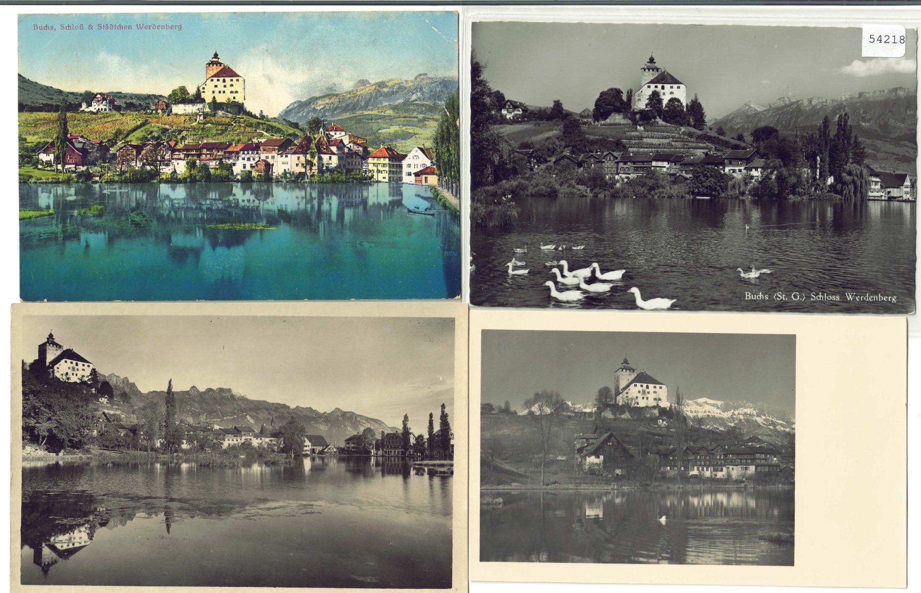Cartoline postali: 4 AK - Buchs-Werdenberg – Usato da Ettingen venduto da Kartenplanet