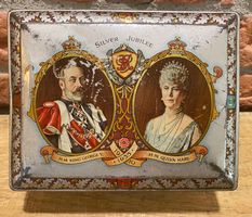 1935 KING GEORGE V & QUEEN MARY Jubiläum Dose England London