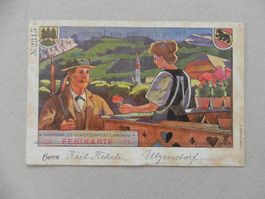 Karte Langnau BE Bern Kantonal Schützenfest 1906 Bahn Zug