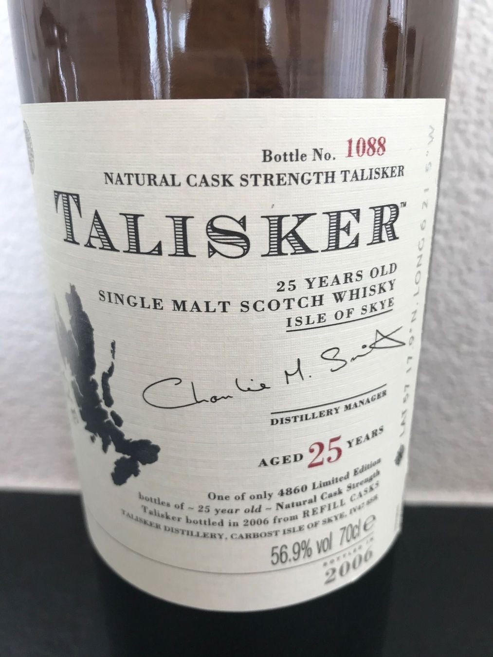 Talisker Spirituosen: TALISKER 25 Years 2006 56,9% vol. – Neu und originalverpackt aus Utzigen von Lavendel1975 2