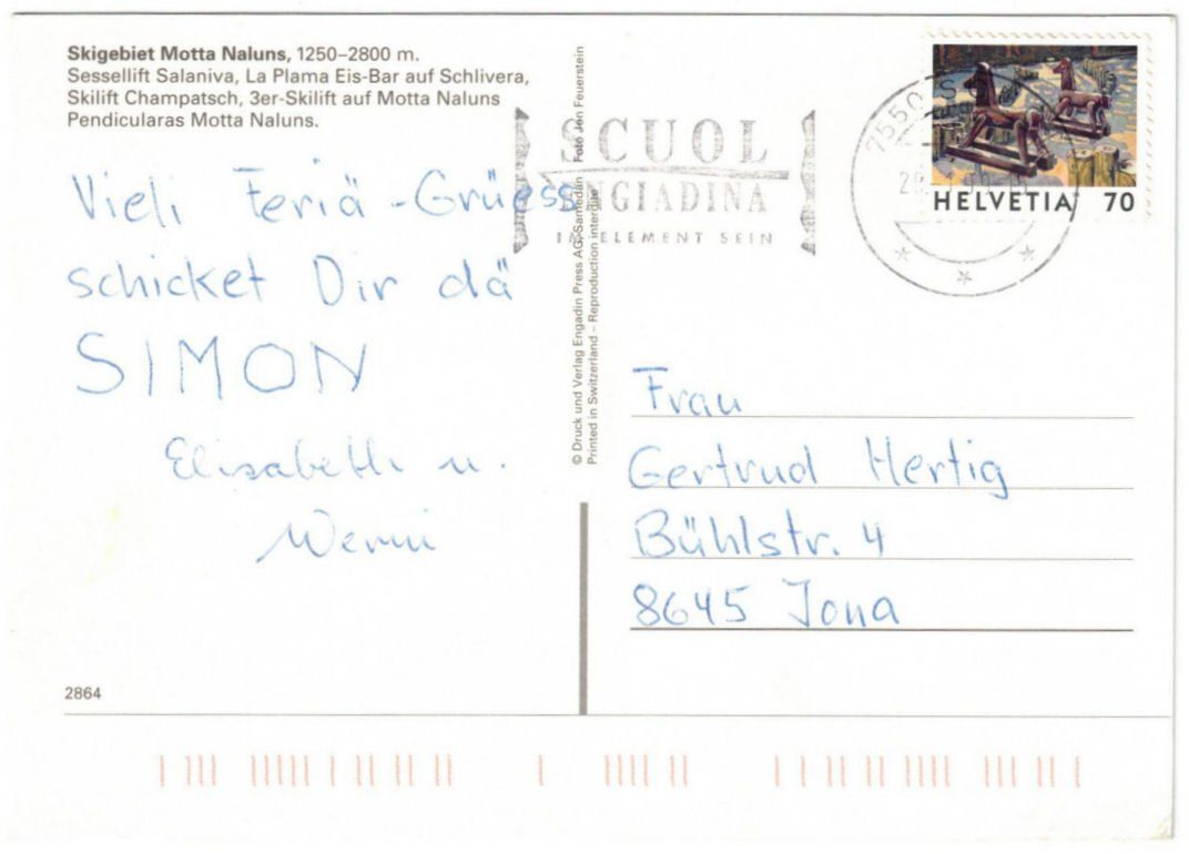 Cartoline postali: Scuol - 5 Bild AK – Usato da Binningen venduto da Mountainrider 1
