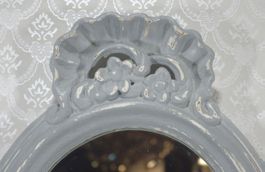 reizvoller antiker Spiegel Shabby Chic Grau