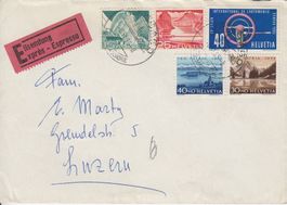 EILBRIEF 1955 - schöne Frankatur