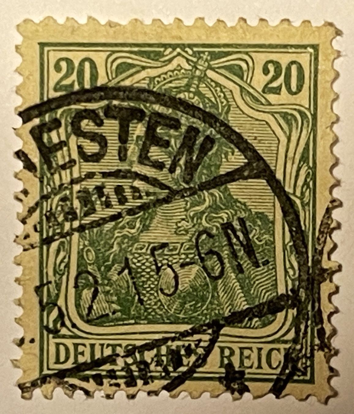 Tutti i francobolli: Deutsches Reich 20 Pfennig – Usato da Oftringen venduto da Vucki 1