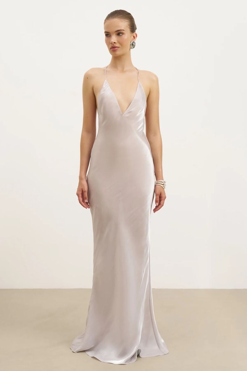 Vestiti: Elegant Silver Maxi Dress – Nuovo e nell'imballaggio originale da Zürich venduto da helmuehl 3