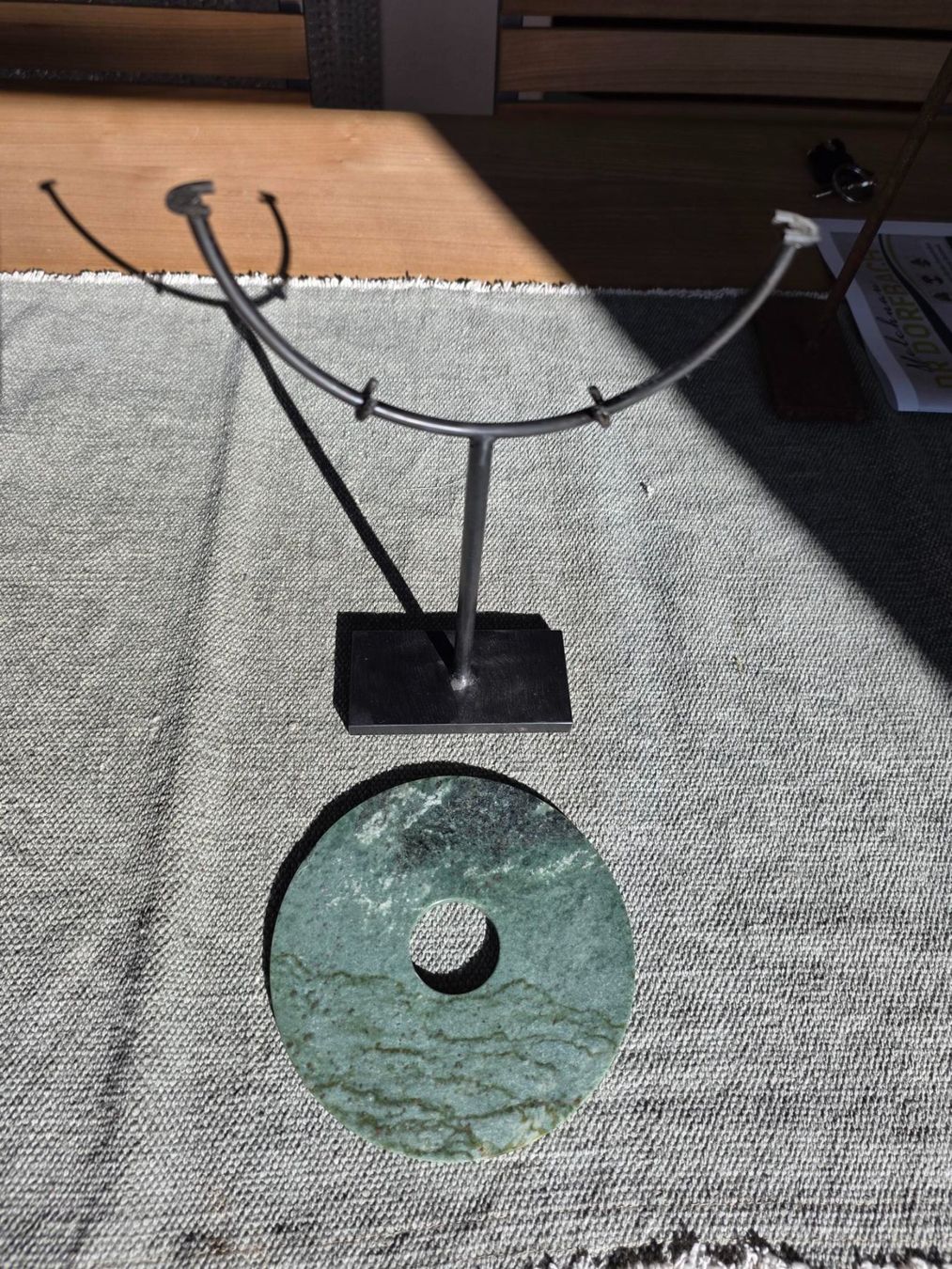 Tutte le decorazioni: Jade Disc / Scheibe geschliffen mit Ständer, Deko Objekt – Usato da Melchnau venduto da han_k5xl 2