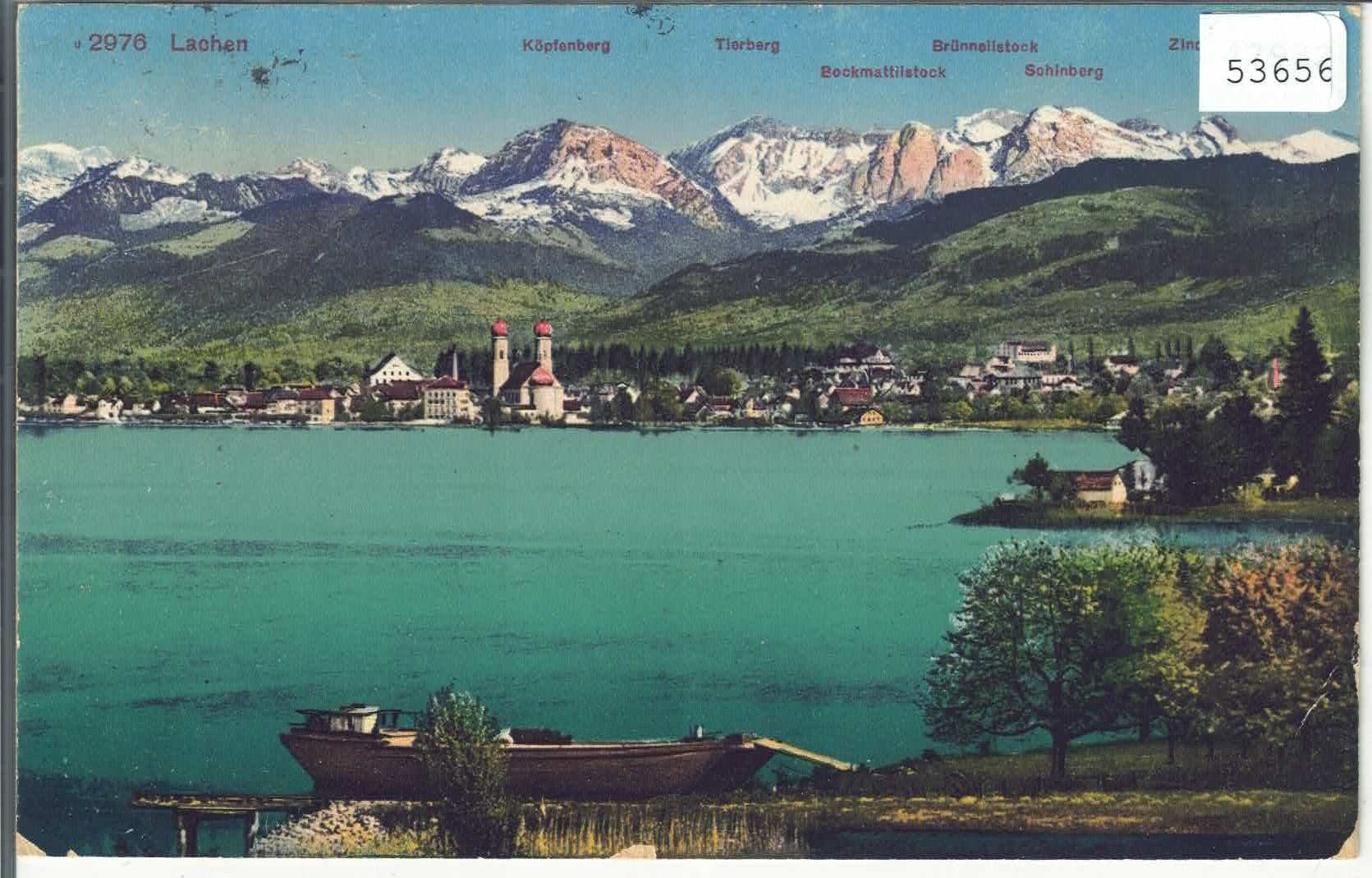 Cartoline postali: Lachen - Generalansicht - Litho – Usato da Ettingen venduto da Kartenplanet