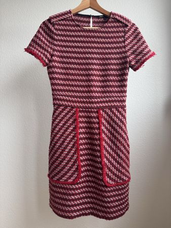 Maje Paris Dress, Size 2, Red and White - Chic!