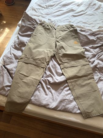 Adidas Zip-off Cargo Pants Khaki Size S-M Good Condition
