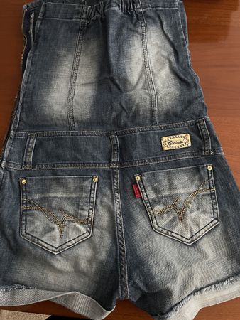 Jeans Latzhose kurz Damen Grösse S guter Zustand