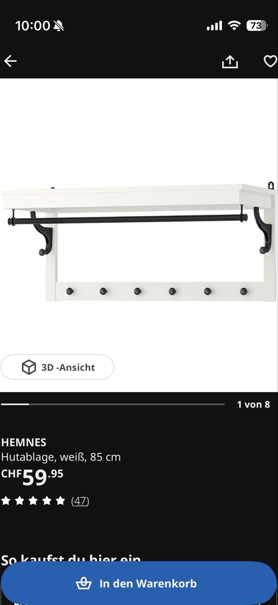 Ikea Guardaroba: HEMNES Garderobe weiss  – Usato da Rain venduto da sve_v9g8