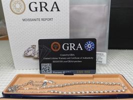Collier argent avec diamants de moissanite de 3,8 ct GRA