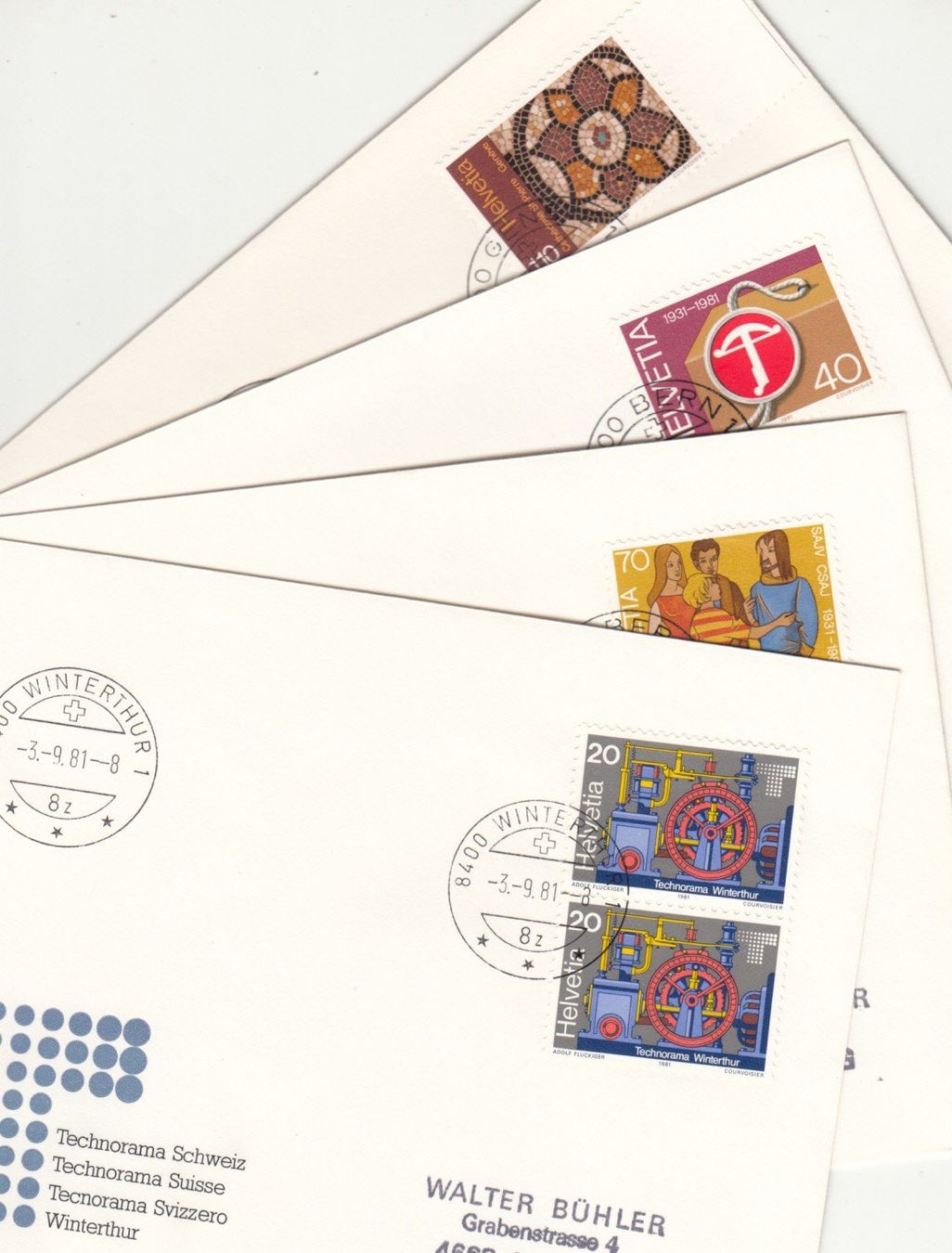 Tutti i francobolli: SBK 656 - 659 FDC Ortsstempel – Usato da Bürglen TG venduto da StampGraf
