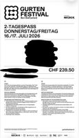 Gurtenfestival 2-Tagesticket 16./17. Juli 2026