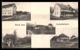 Schafisheim, Blick zur Kirche, Strassenp