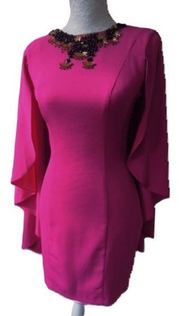 Gr. 34 magenta Stola-Kleid Cocktailkleid von FOREVER UNIQUE