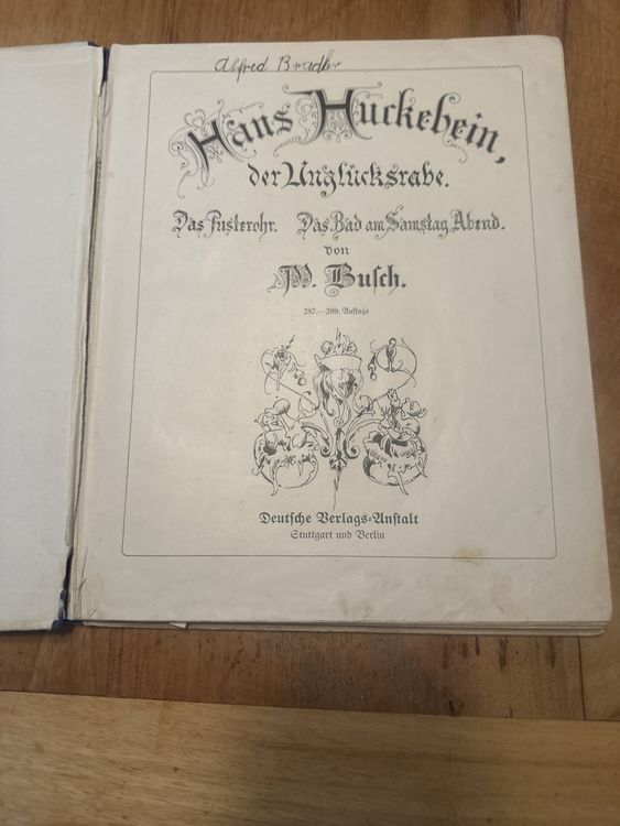 Libri: Antikes Kinderbuch "Hans Huckebein" – Usato da Frauenfeld venduto da aluma14 2