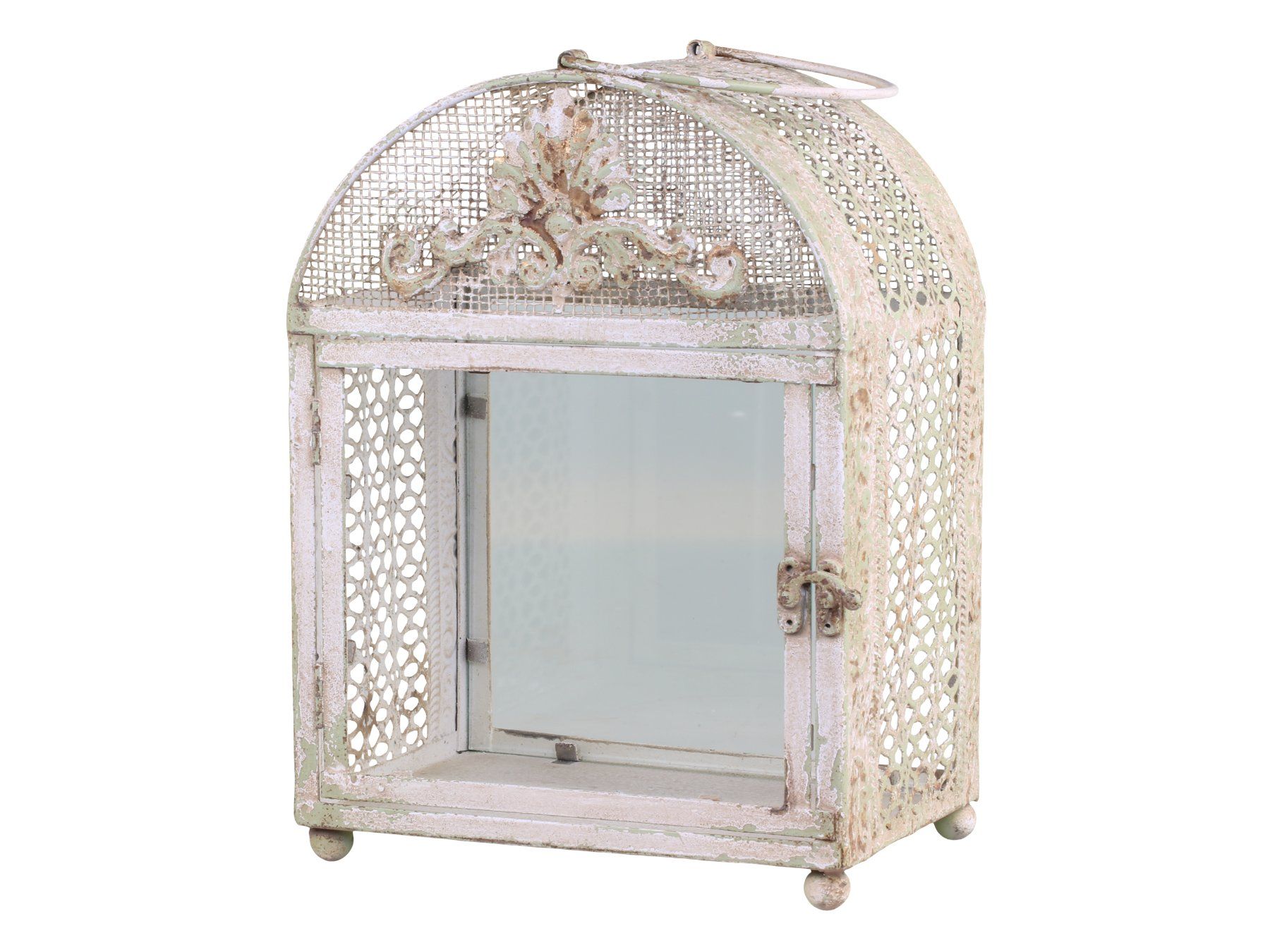 Lanterne: Chic Antique Laterne aus Eisen mit Dekor – Nuovo e nell'imballaggio originale da Innertkirchen venduto da Glatthard-Interior 1