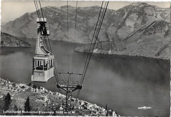 Cartoline postali: Luftseilbahn Beckenried - Klewenalp – Usato da Olten venduto da clotaldi