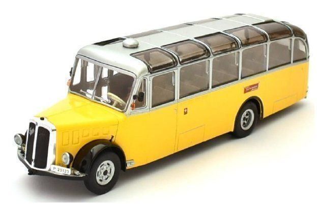 Saurer Modellautos: SAURER L4C POSTBUS 1949/52 1:43 TEK HOBY – Neu und originalverpackt aus Suhr von Moebelsiralfred