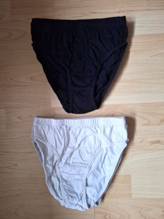 Damen Slips, Gr. 36/38, weiss/schwarz, z.T. neu