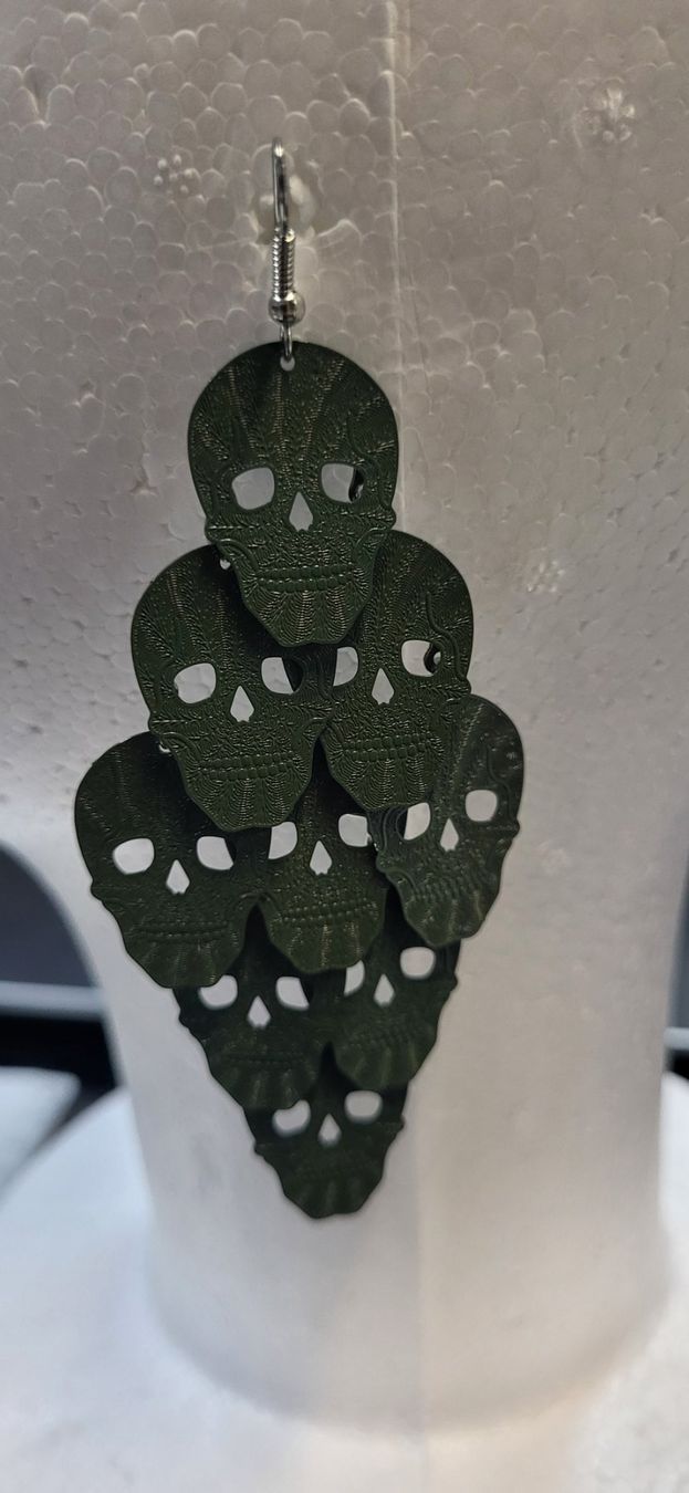 Orecchini pendenti & Orecchini a lobo: Ohrringe Totenkopf Grün Statement Neu – Nuovo (secondo la descrizione) da Figino venduto da MabaStore24 1