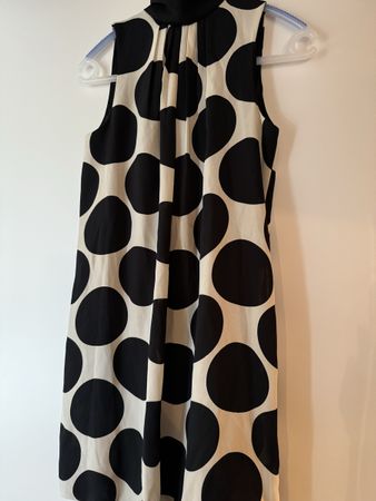 Zara Kleid XS Polka Dots schwarz weiss gepunktet, NEU!