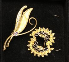 2 antike Brosche Anstecknadel Schmuck Goldschmuck Broschen