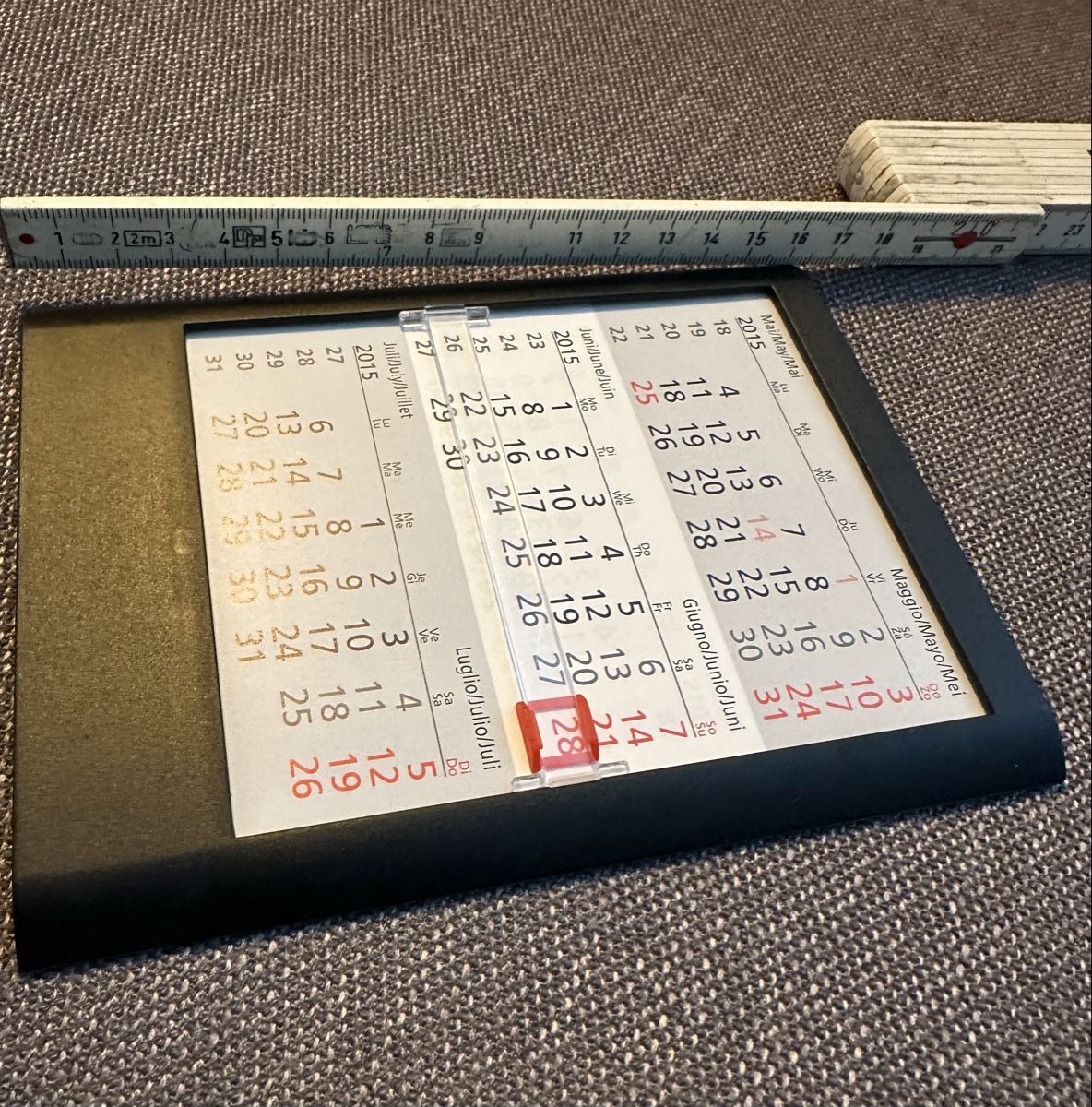 Calendari: 3-Monate Tischkalender / Einsteckkalender mit Datumsschieber – Usato da Bäch SZ venduto da ortschi 4