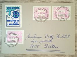 TR59 Enveloppe + Timbre Suisse 1977