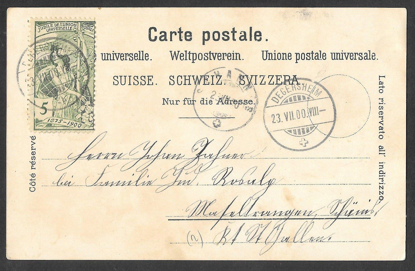 Cartoline postali: St. Gallen Lithografie gestörte Unterhaltung – Usato da Olten venduto da clotaldi 1