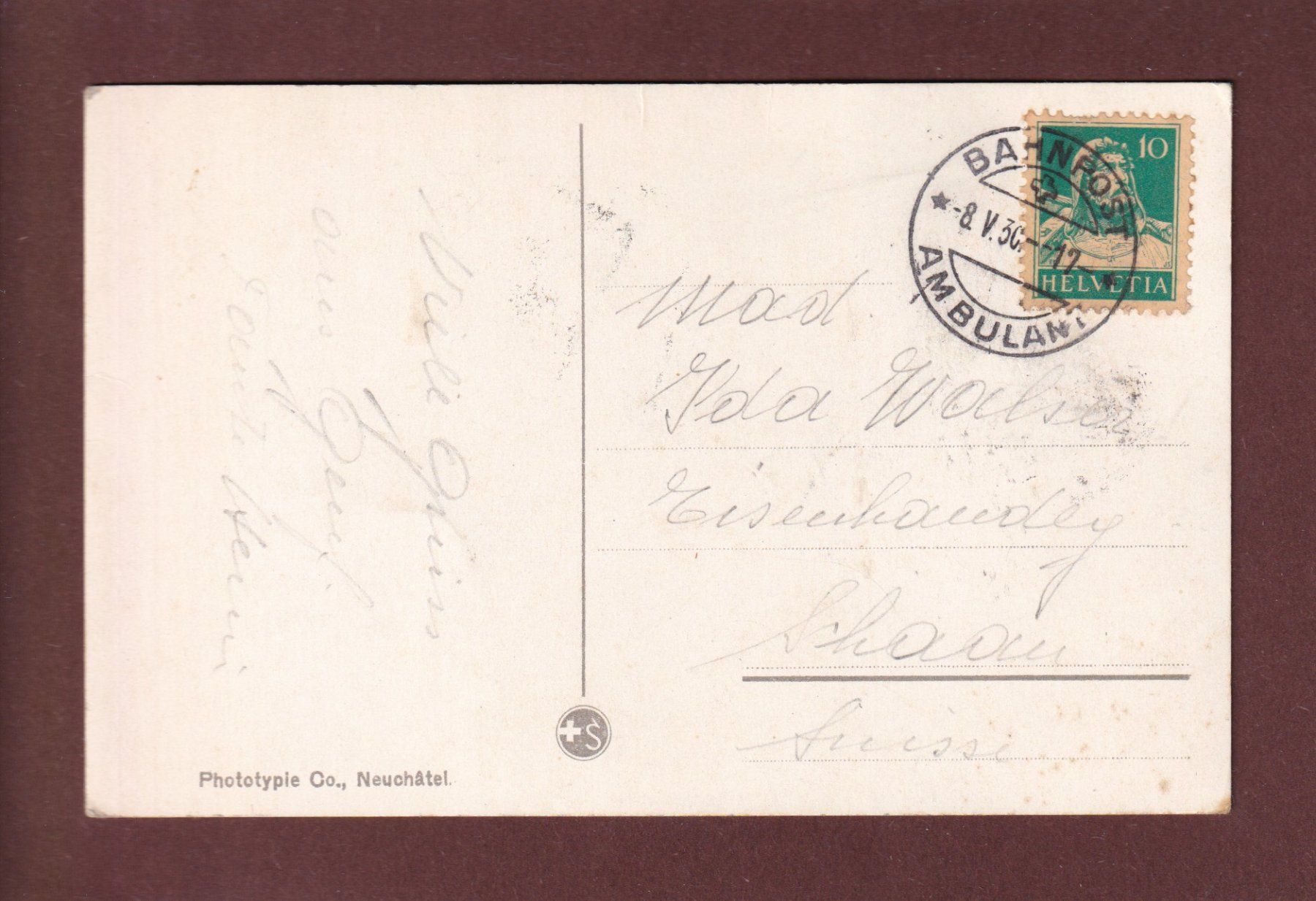 Cartoline postali: GENEVE - Place du Molard - 1930 – Usato da Pully venduto da nicecards 1