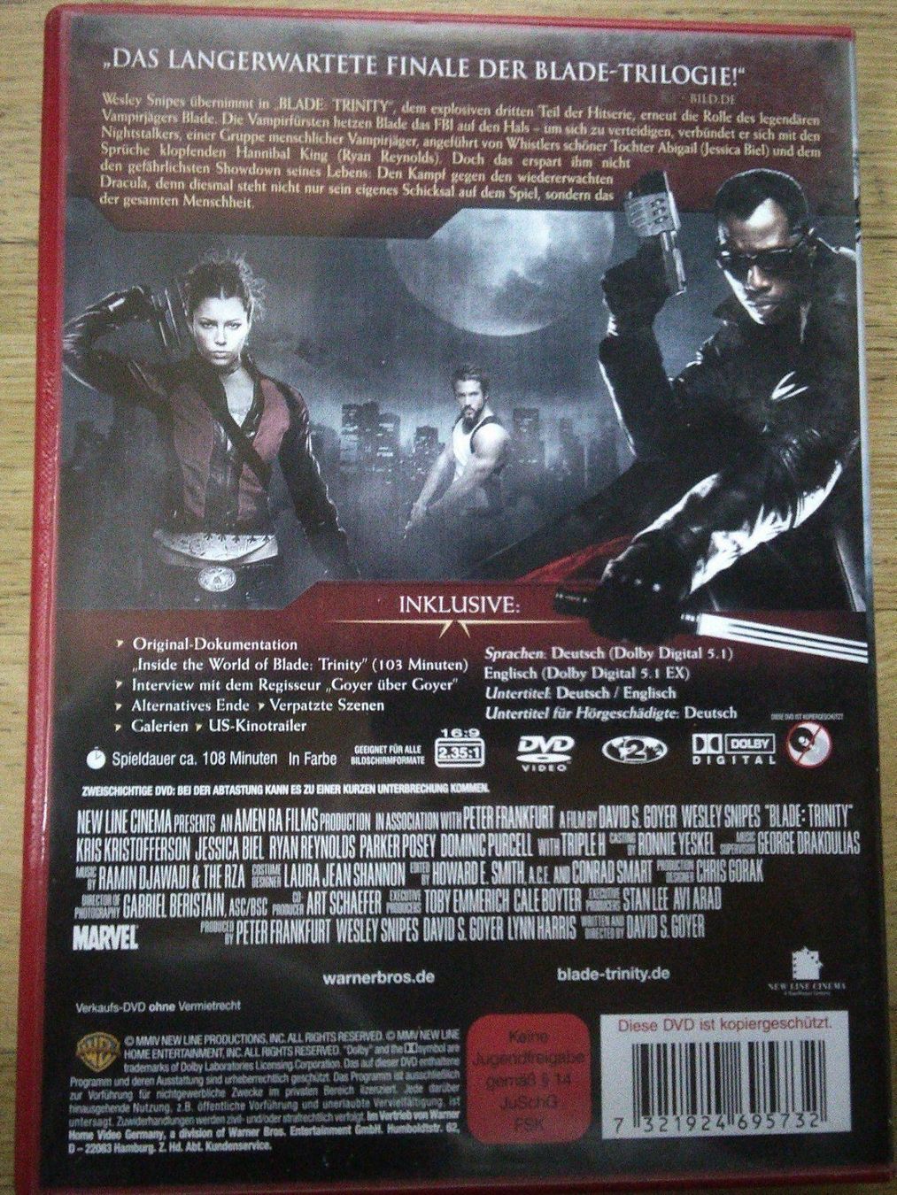 Tutti i DVDs: Blade  (1-3)     > Wesley Snipes <         DE & EN – Usato da St. Gallen venduto da elk2020 5