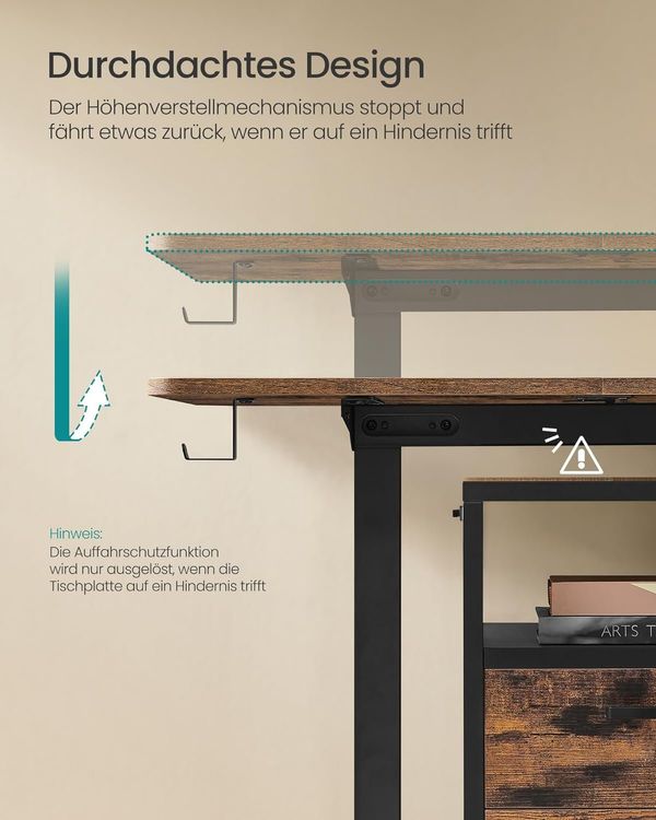 Elektrisch Höhenverstellbarer Schreibtisch FANTOM 160x70cm 6