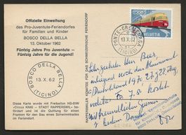 Ballon 1962 Schweiz Bosco Della Bella PontCremenage Luftpost
