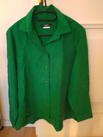 Max Mara Bluse Weekend Seiden Bluse Hemd Grün Gr.42 Neuw.!!!