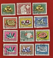 PRO PATRIA SATZ 86 - 90 1958 UND 91 - 95 1959 GESTEMPELT