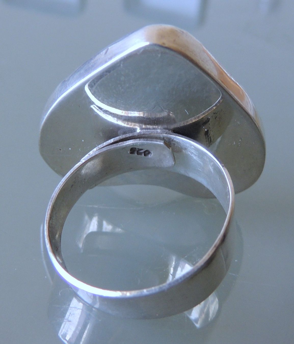 Anelli: Silber 925 Glas Herz Fingerring – Usato da Waldenburg venduto da schaller707 5