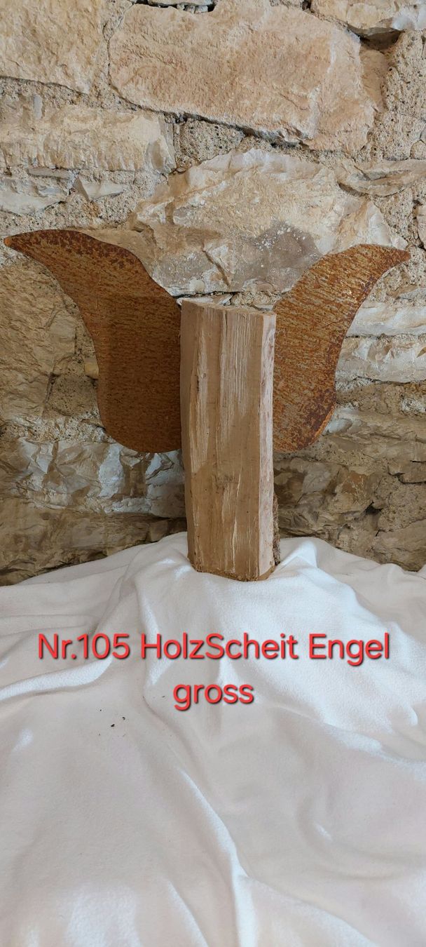 Alle Dekorationen: Holz Scheit Engel gross – Neu (gemäss Beschreibung) aus Lohn SH von Zwierbel 2