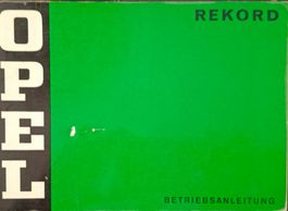 Betriebsanleitung - Opel Rekord