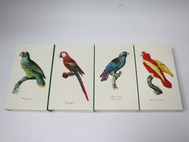 4 grosse Zündholzschachteln Swedish Match Vogel Motiv NOS
