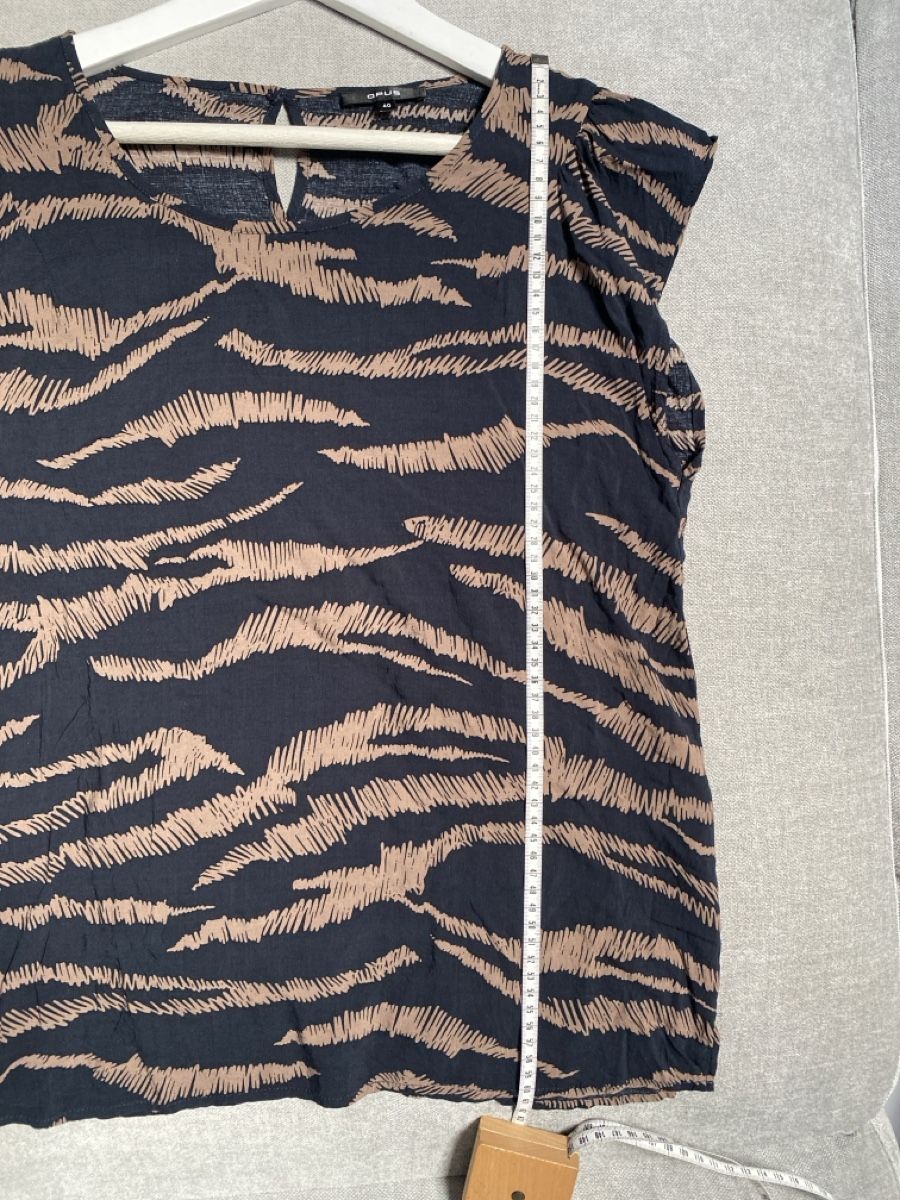 Opus Camicette: Opus Bluse Top, Gr. 40, 100 %Viscose, braun/schwarz – Usato da Homberg b. Thun venduto da Homata 6