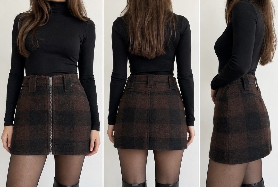 Ganni Gonne: GANNI Checked Wool-Blend Minirock – Nuovo (secondo la descrizione) da Zürich venduto da di_archive