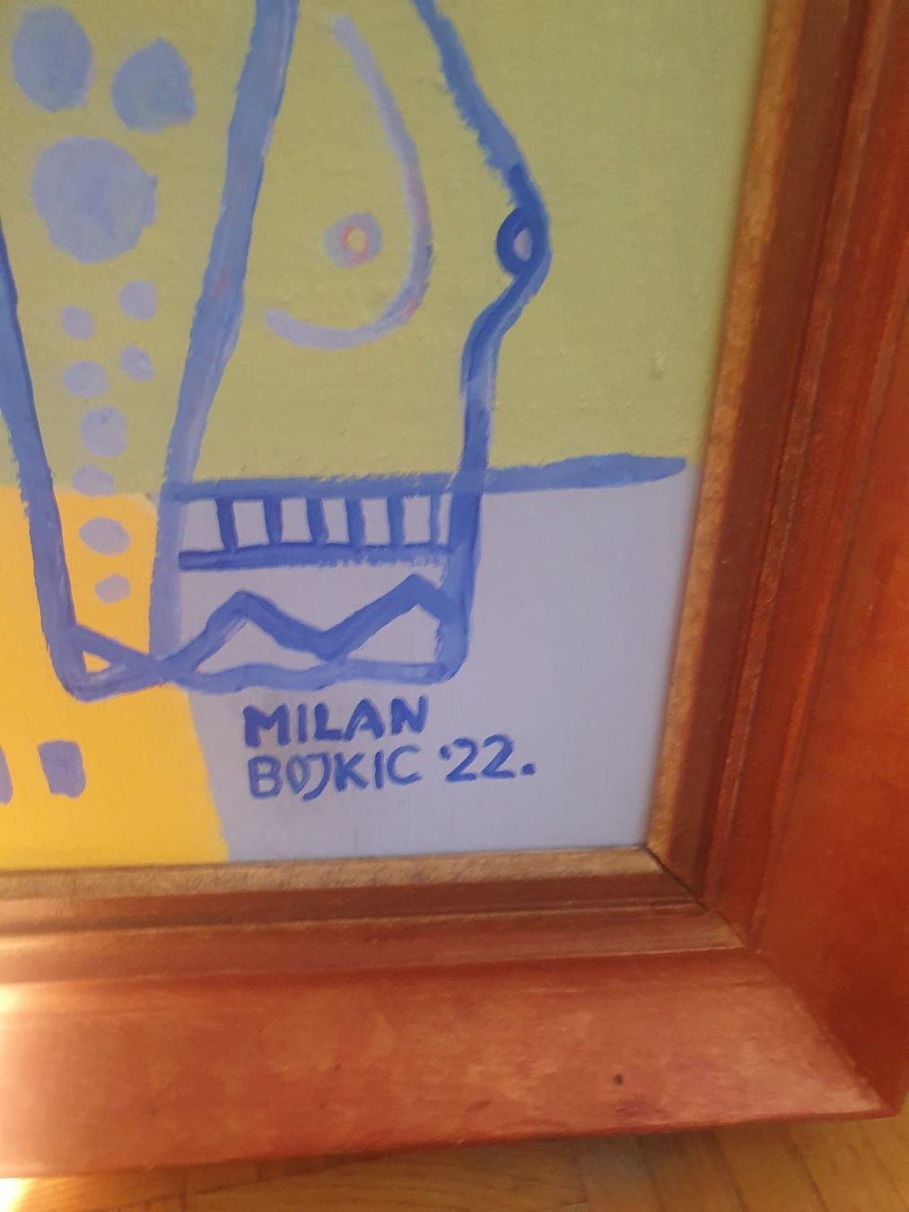 Gemälde: Moderne Kunst Acryl auf Pavatex  48 x 60cm – Gebraucht aus Basel von FirstClass4000 4